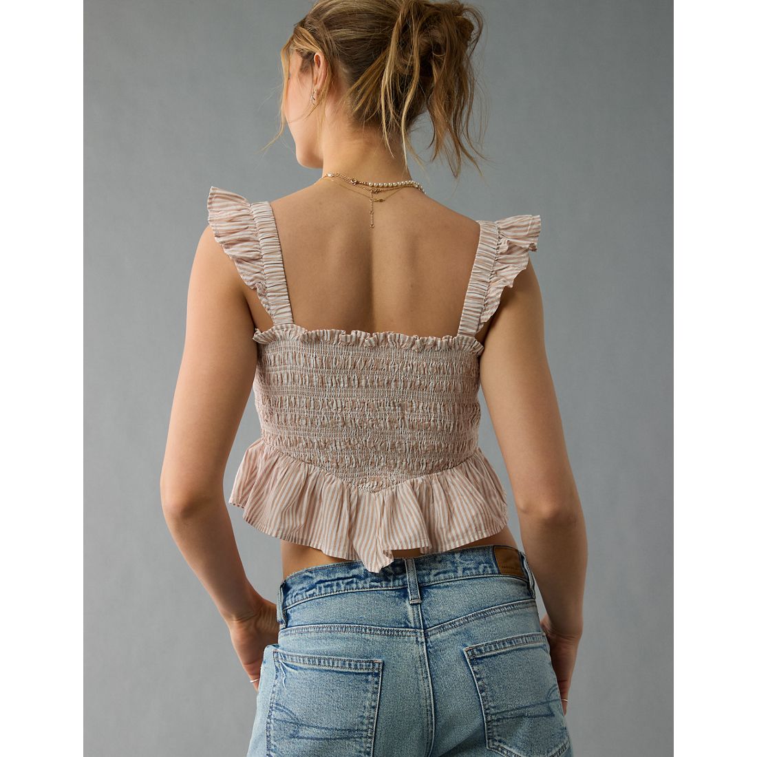 AE Bella Smocked Crop Top