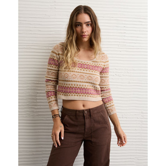 AE Whoa So Soft Cropped Scoop Neck Sweater