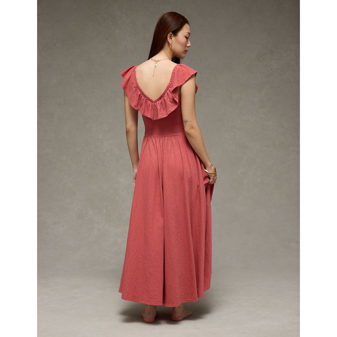 AE Sunchaser Knit Drop Waist Midi Dress