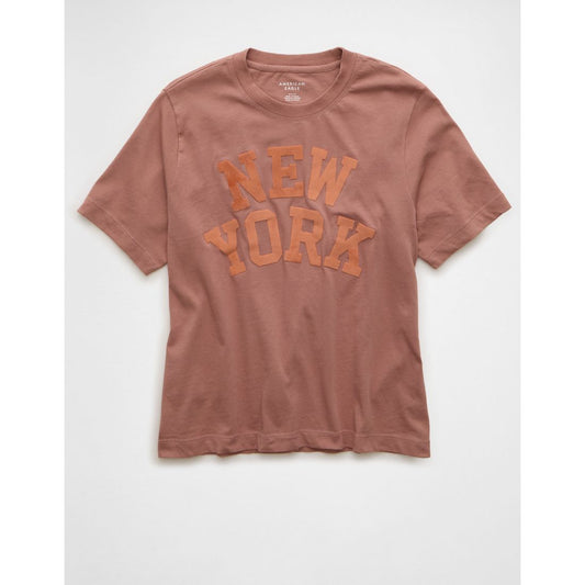 AE Everyday Luxe New York Velvet Graphic T-Shirt