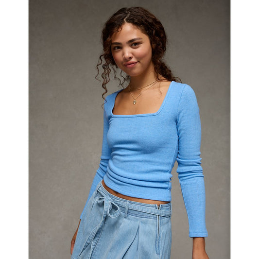 AE Long Sleeve Square Neck T-Shirt