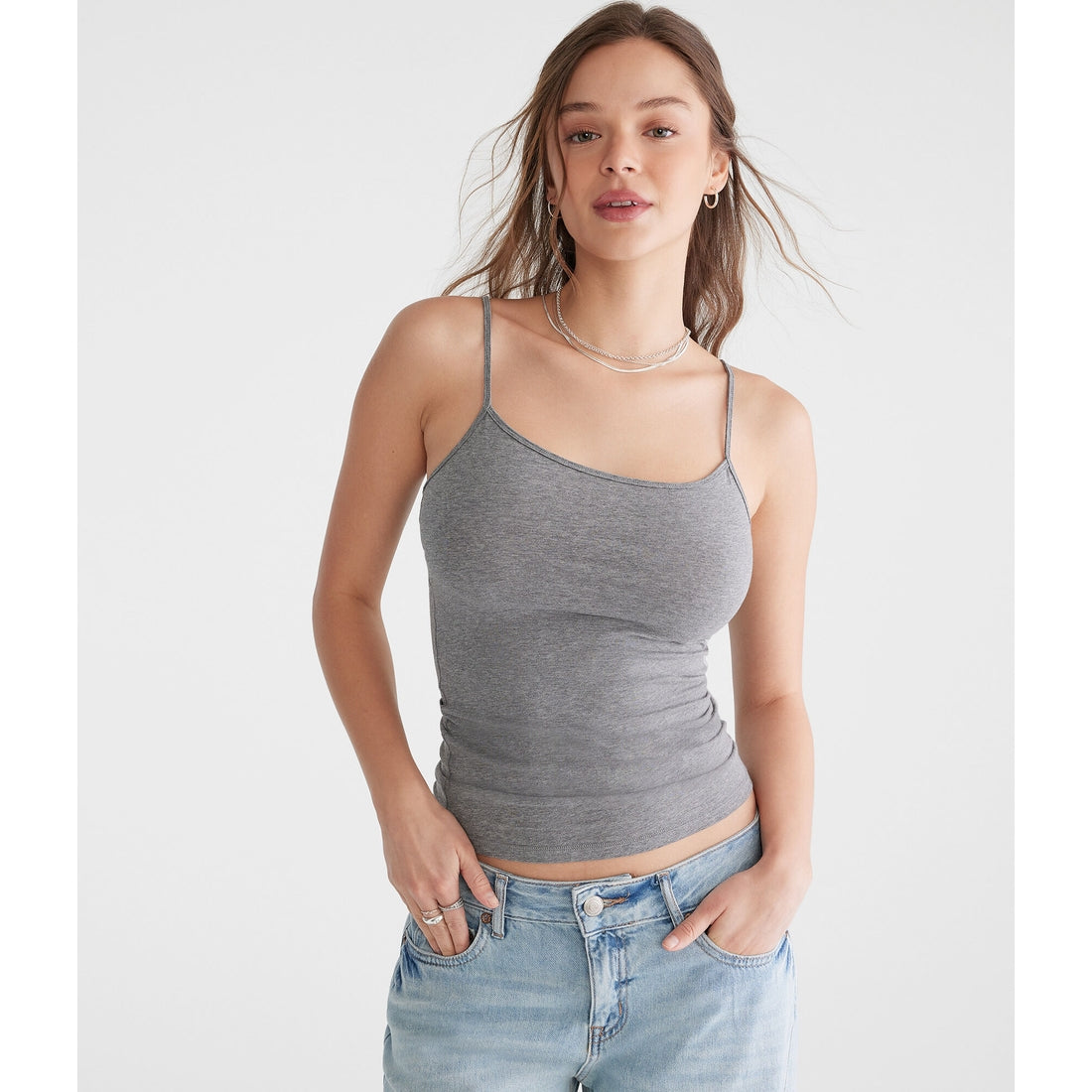 Aeropostale Womens' Solid Basic Cami