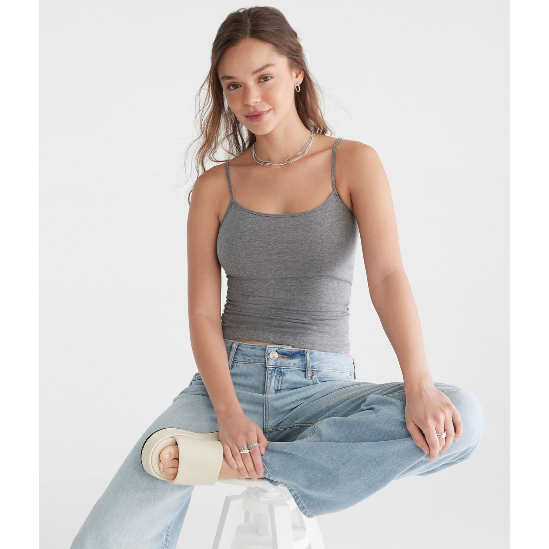 Aeropostale Womens' Solid Basic Cami