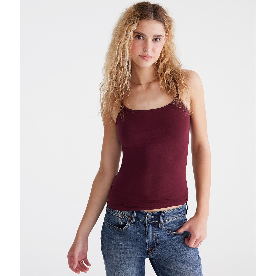 Aeropostale Womens' Solid Basic Cami
