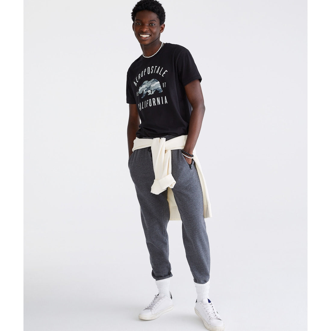 Aeropostale Mens' Aeropostale Camo Bear Graphic Tee