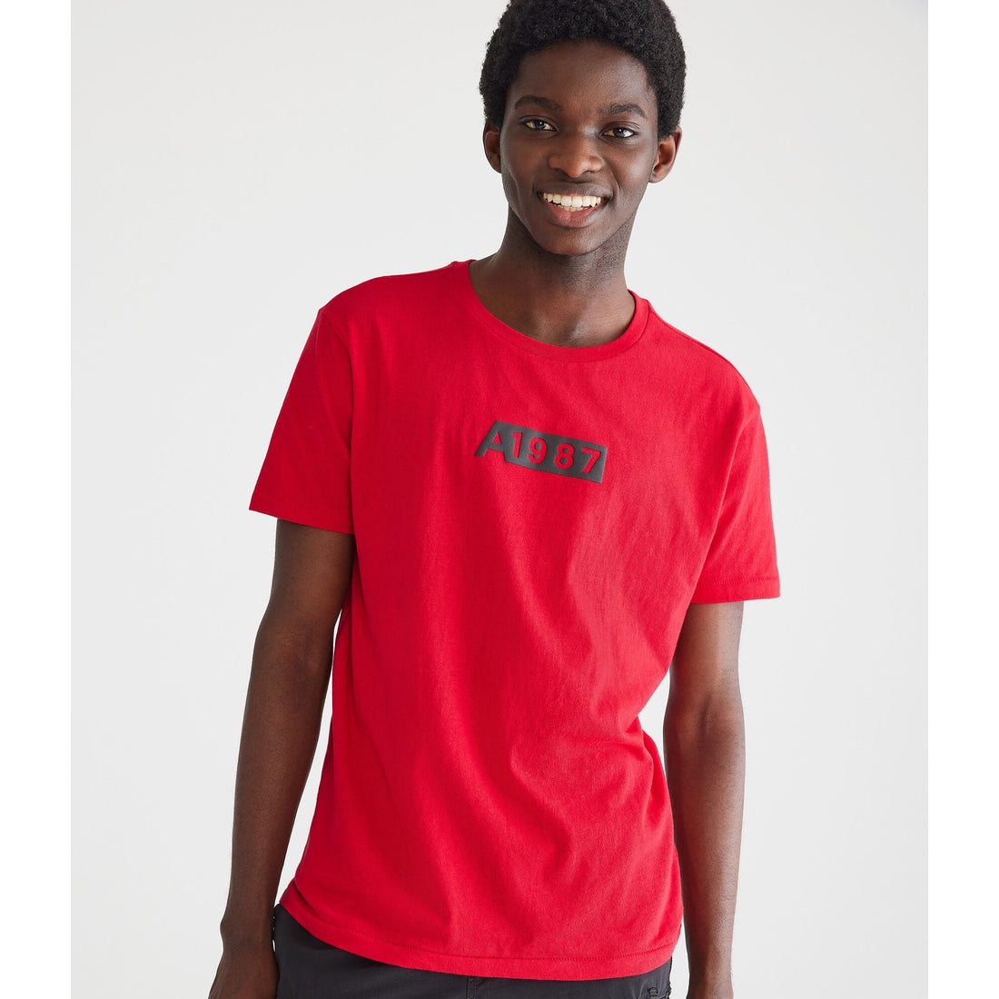 Aeropostale Mens' A1987 Box Graphic Tee