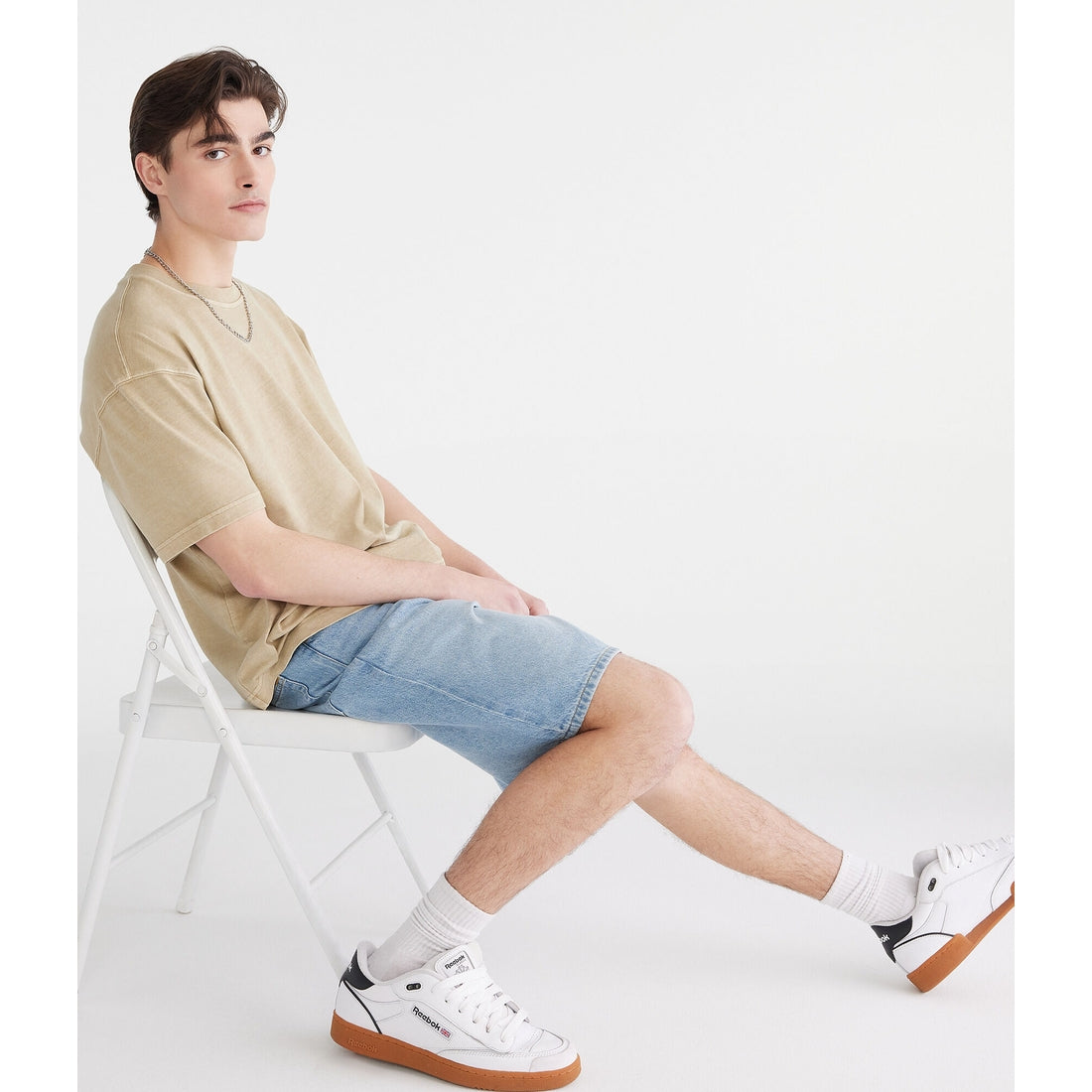 Aeropostale Mens' Washed Boxy Fit Crew Tee