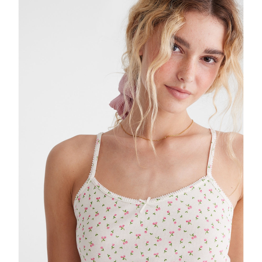 Aeropostale Womens' Floral Scoop-Neck Sleep Tank
