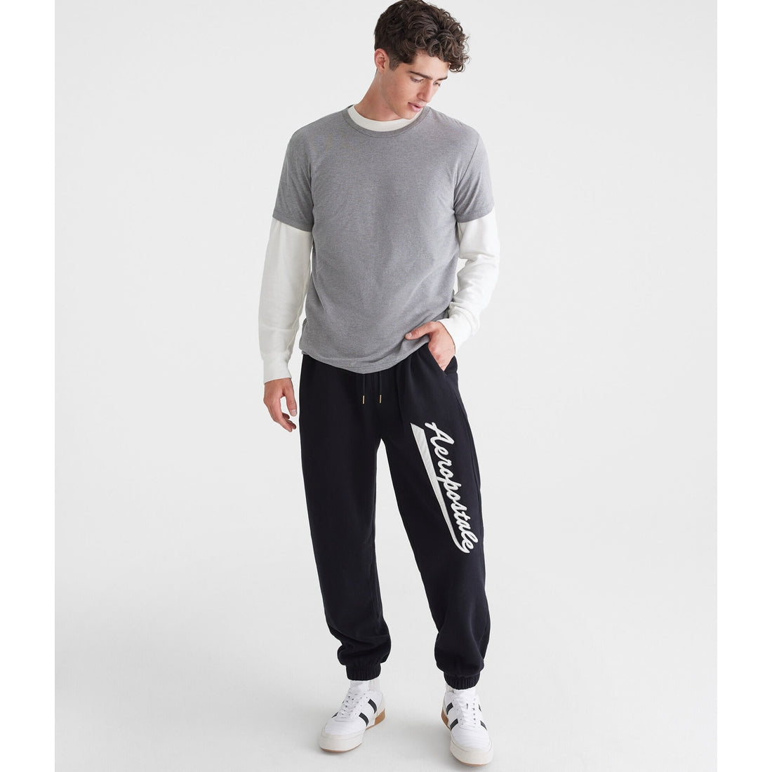 Aeropostale Mens' Aeropostale Script Logo Jogger Sweatpants