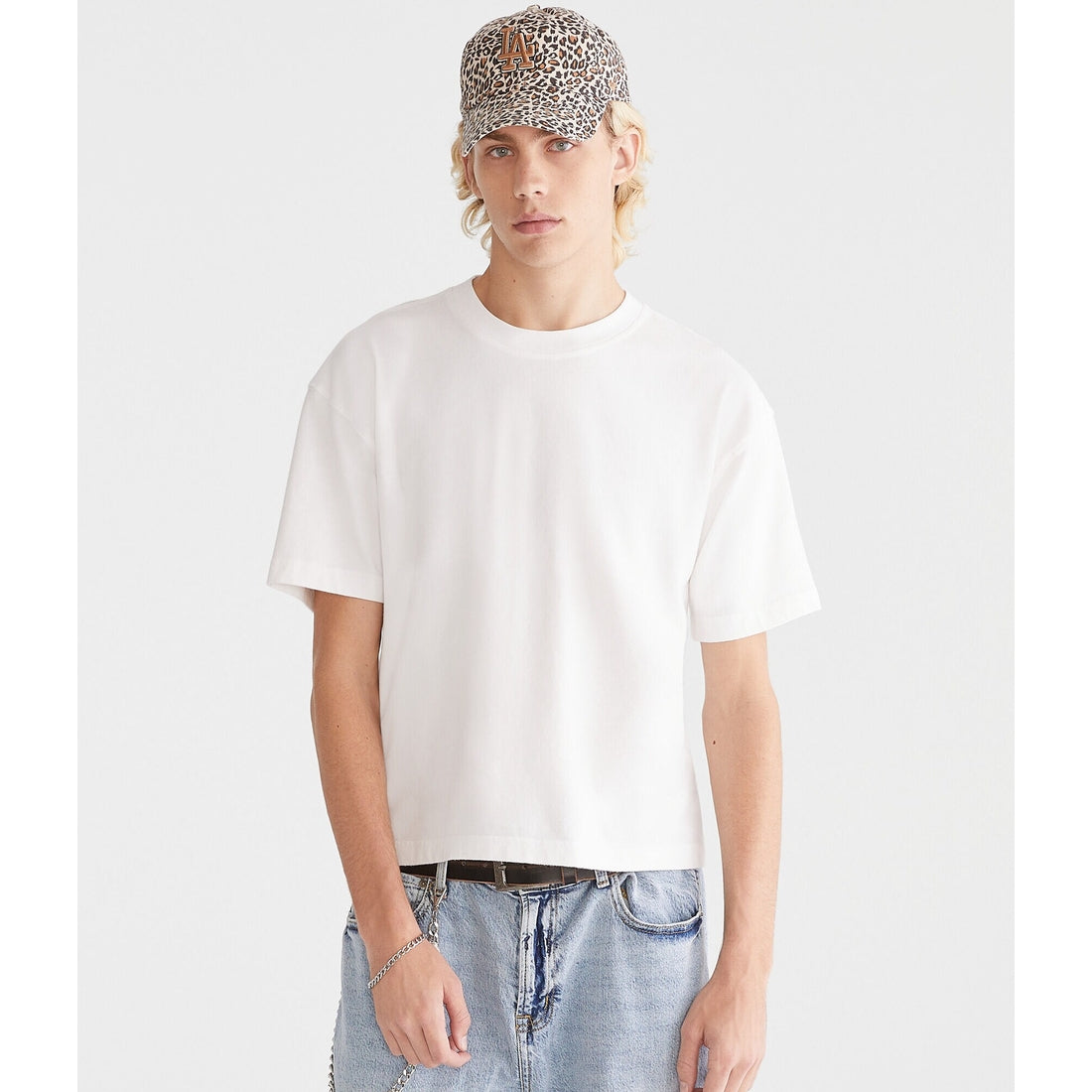Aeropostale Mens' Washed Boxy Fit Crew Tee