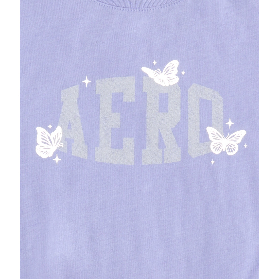 Aeropostale Womens' Butterflies Foil Graphic Tee