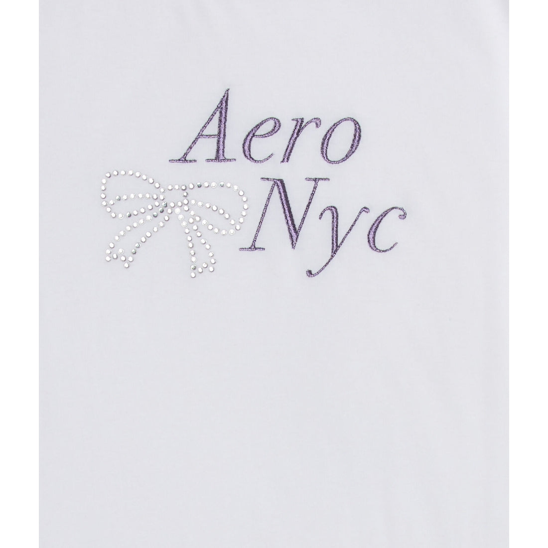 Aeropostale Womens' Rhinestone Bow Graphic Tee