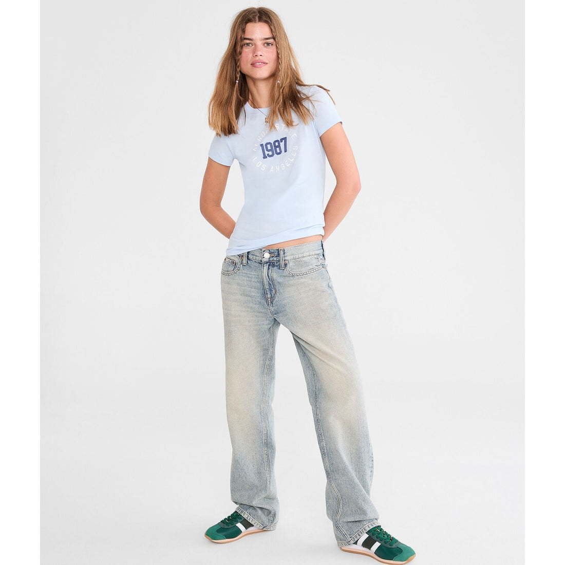 Aeropostale Womens' Aeropostale 1987 Applique Graphic Tee