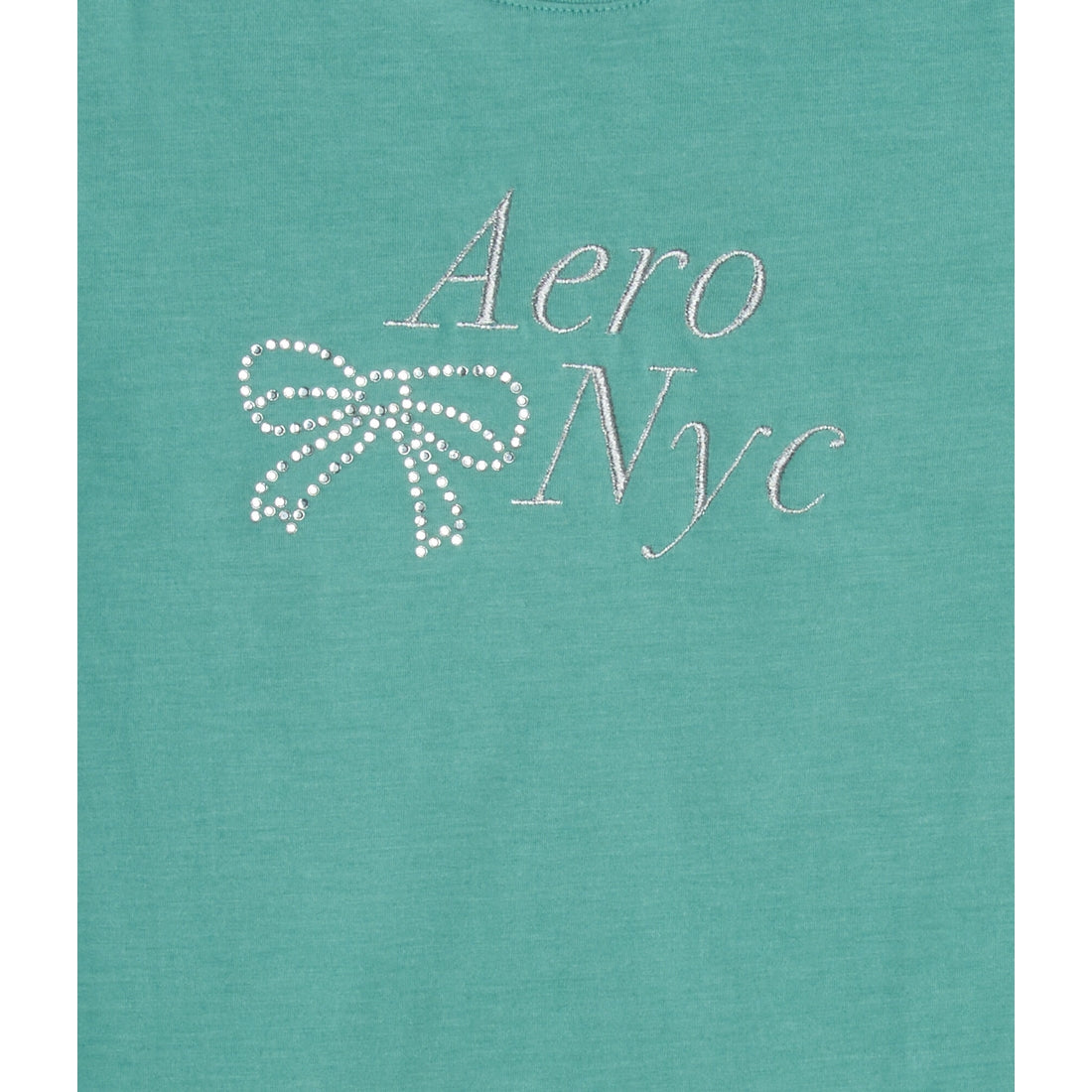 Aeropostale Womens' Rhinestone Bow Graphic Tee