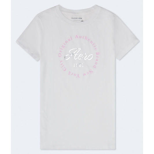 Aeropostale Womens' Circle Foil Graphic Tee