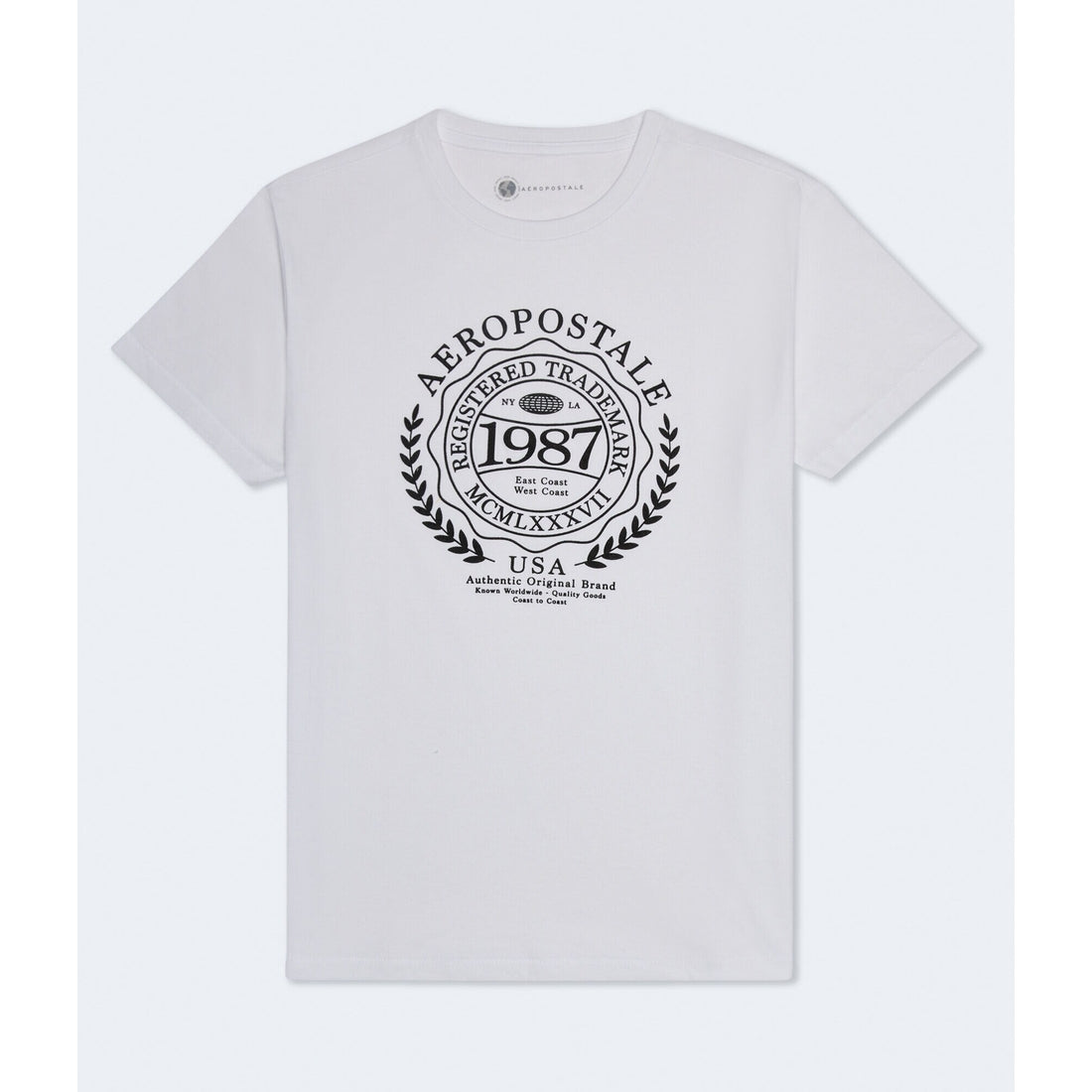 Aeropostale Mens' Aeropostale Laurel Circle Flocked Graphic Tee