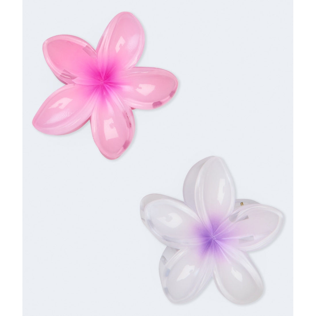 unisex Outlined Flower Claw Hair Clip 2-Pack