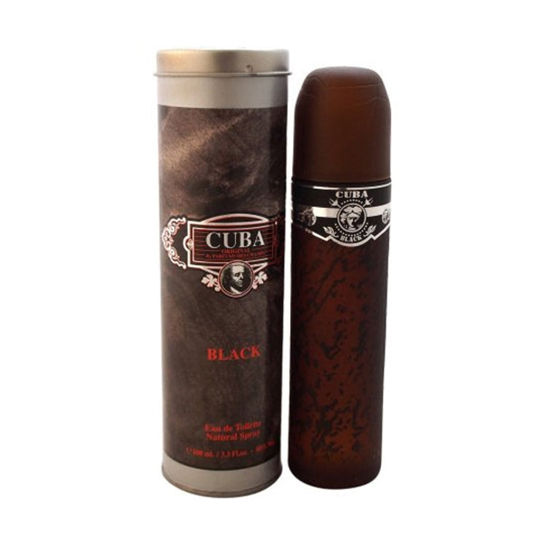 Cuba Black for Men Eau de Toilette Spray 3.3 oz