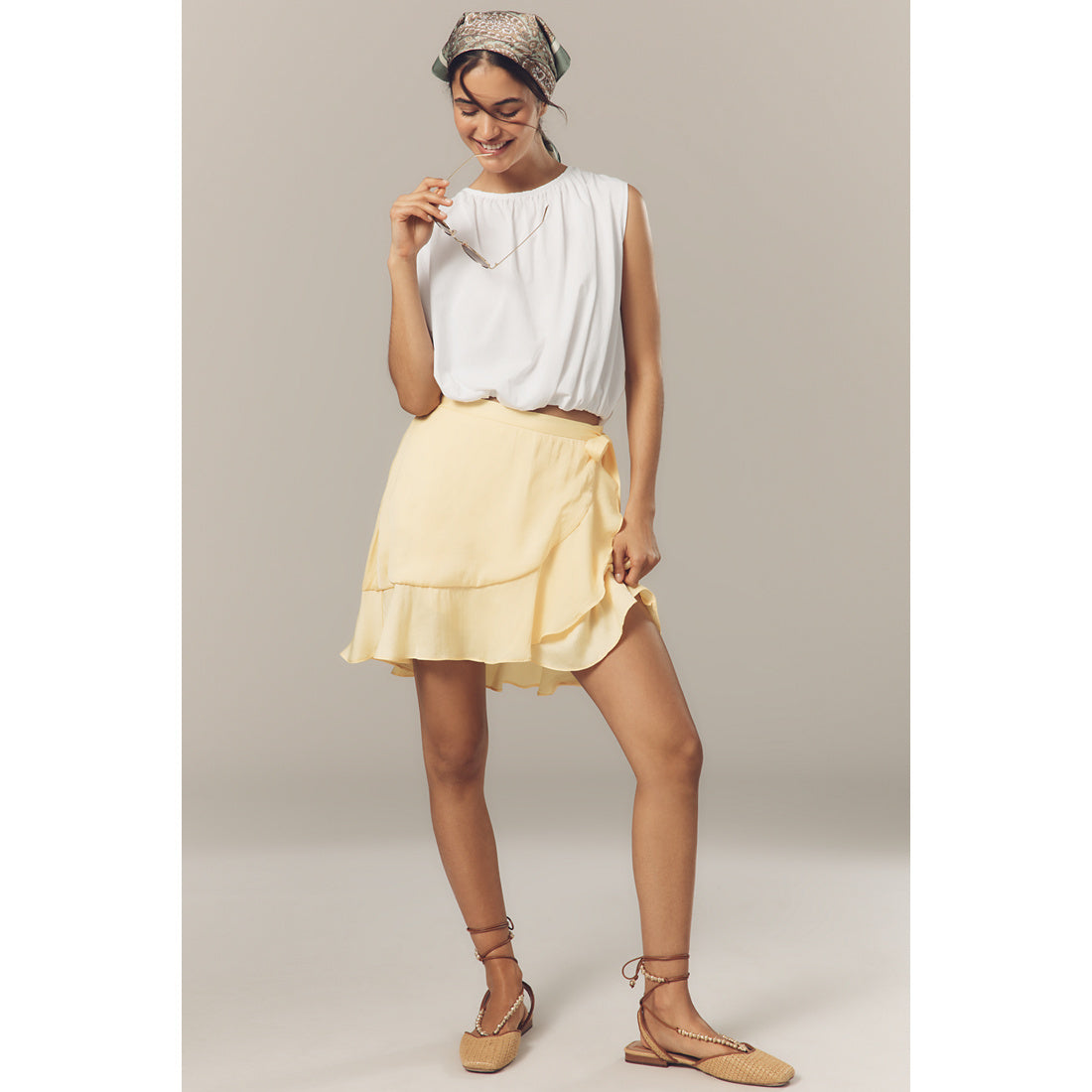 Maeve Ruffle Mini Skirt by Anthropologie