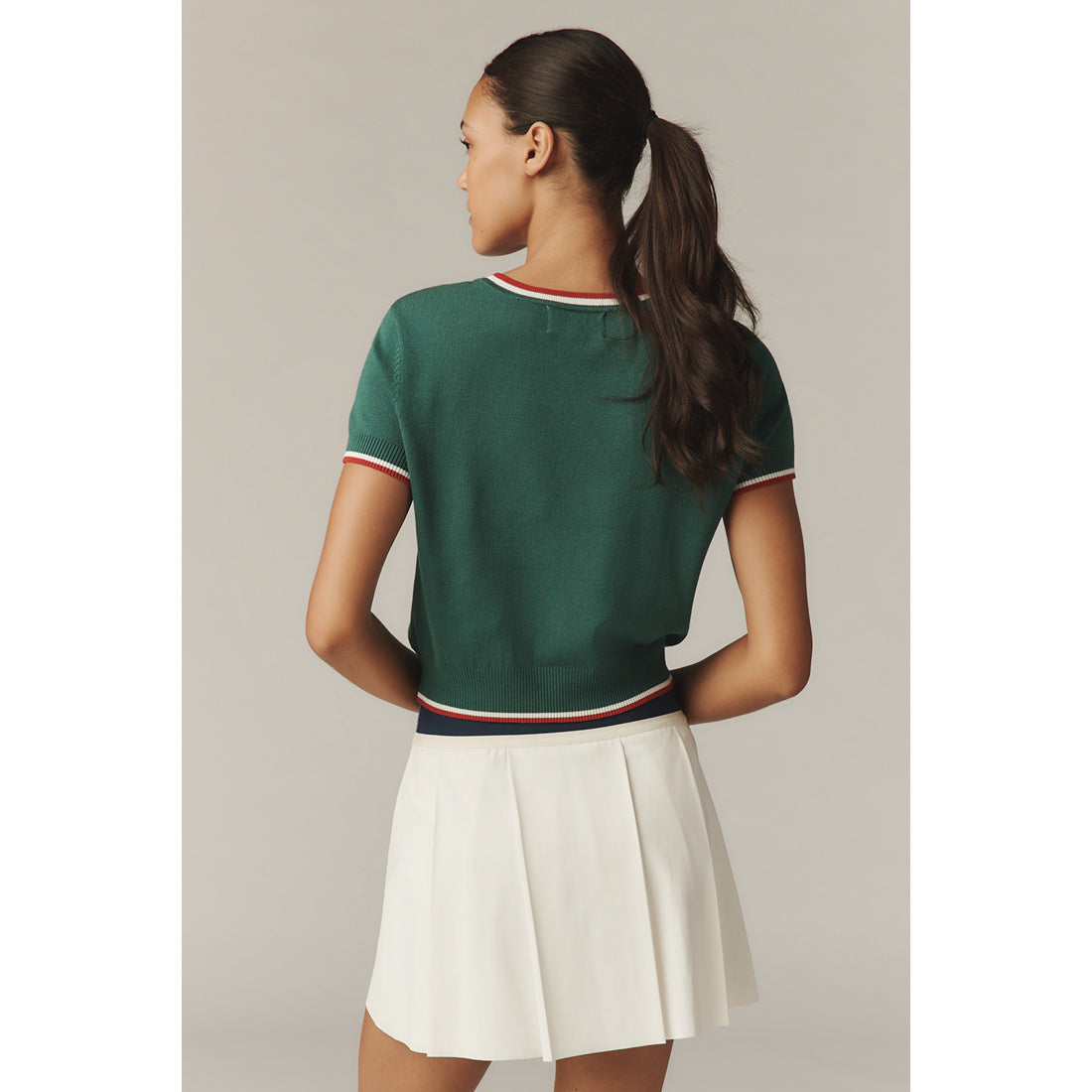 Tretorn x Anthropologie Knit Short-Sleeve Racquet Sweater