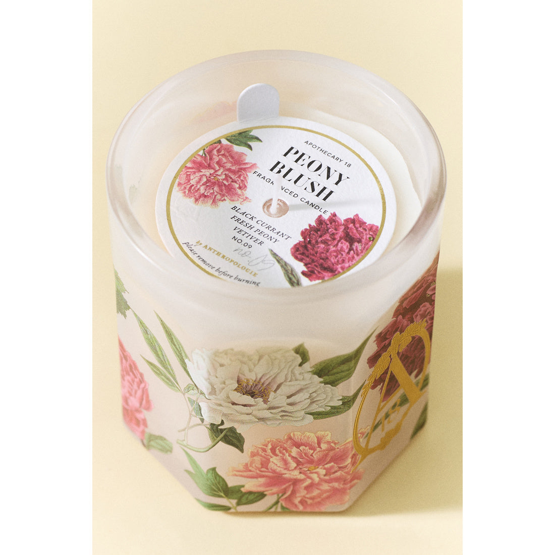 Apothecary 18 Floral Peony Blush Boxed Glass Candle by Apothecary 18 by Anthropologie