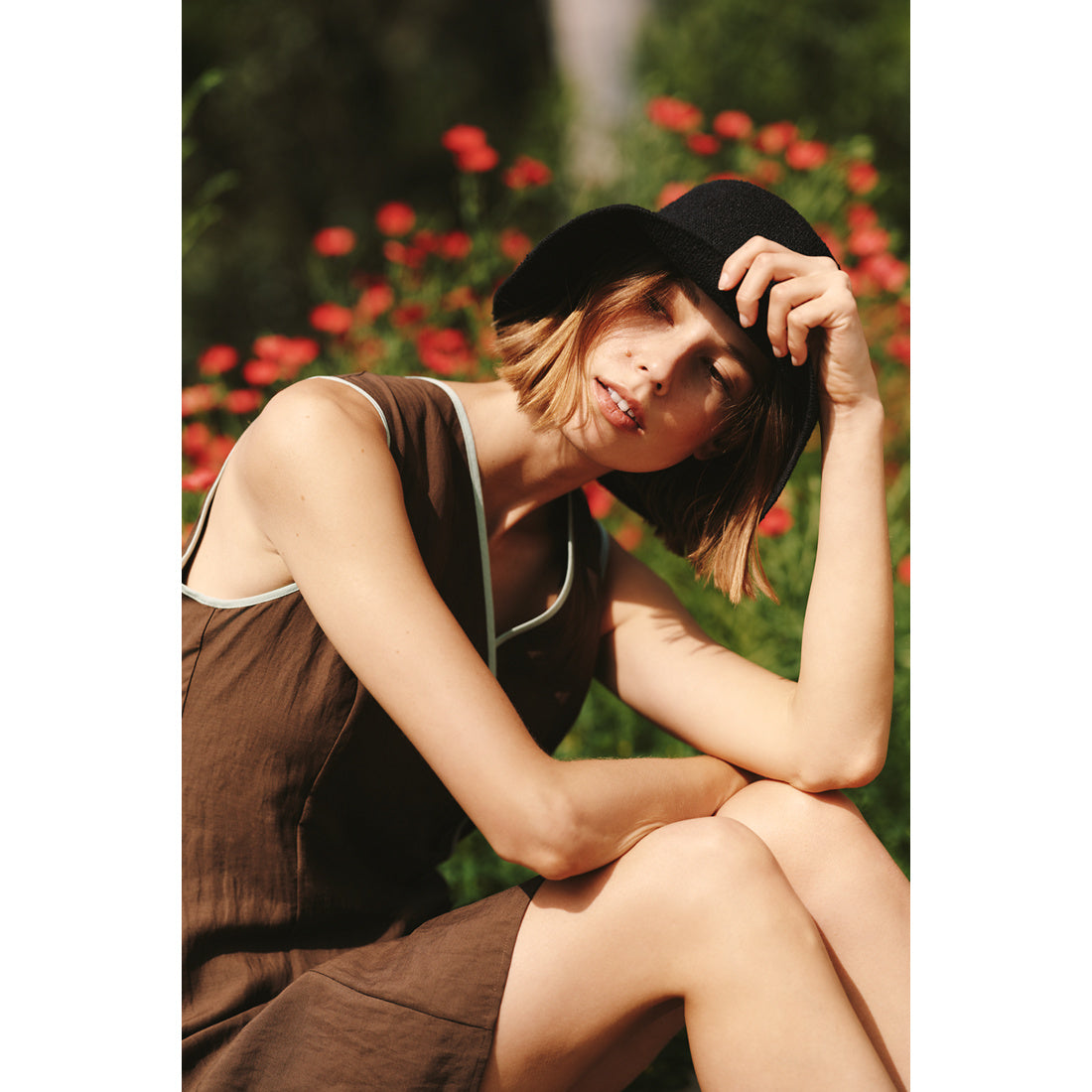 Asymmetric Button Mini Dress by Mare Mare