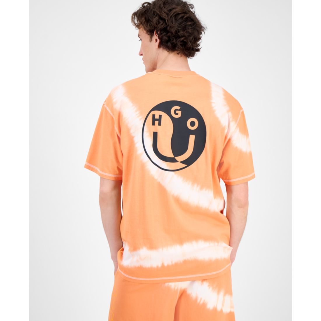 Hugo Boss Men's Nodyem Logo Graphic Tie-Dye Cotton T-Shirt