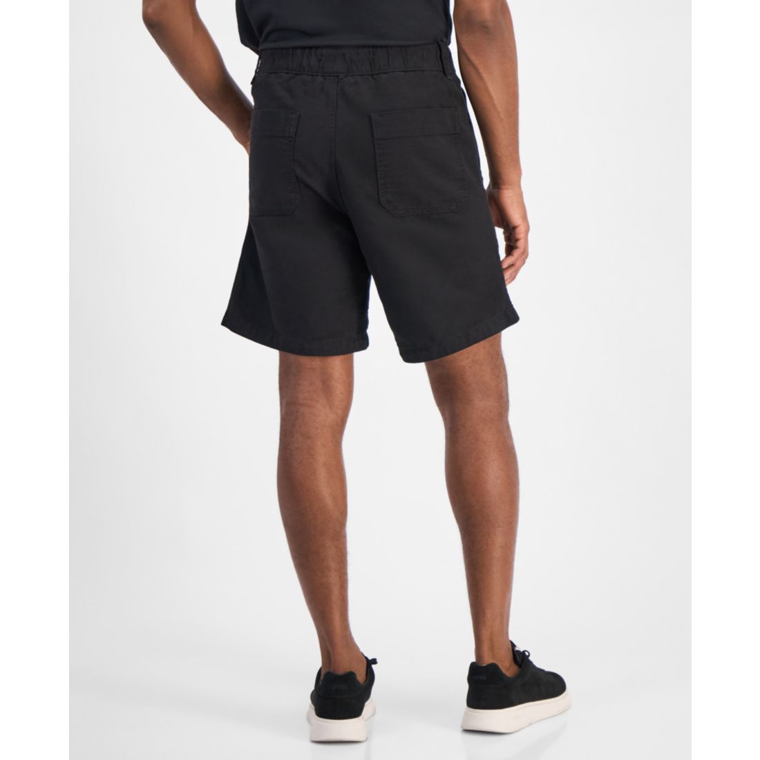 Hugo Boss Men's Gabri Relaxed Fit Belted Mixed Media 7" Shorts