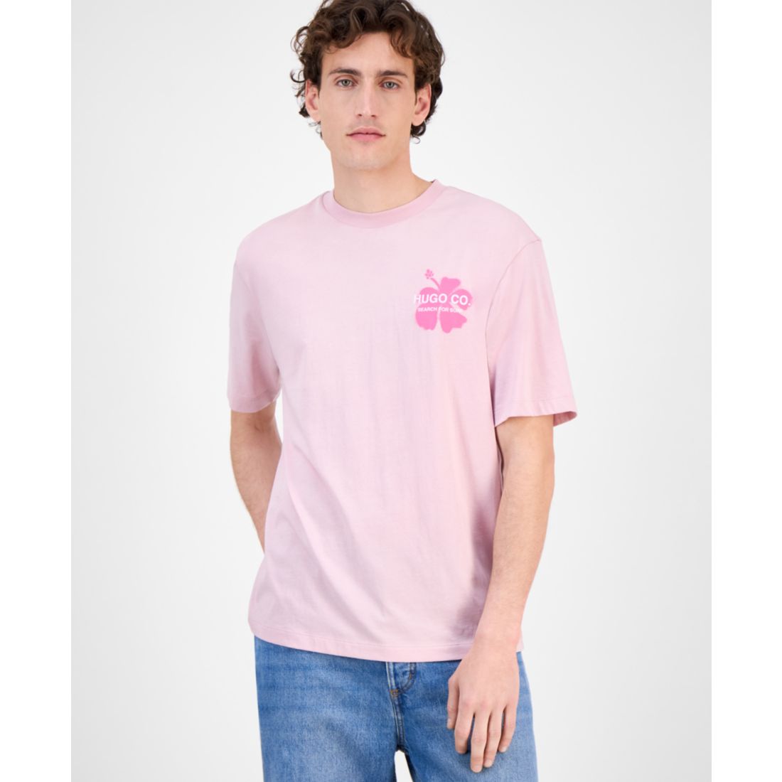 Hugo Boss Men's Nodiwop Logo Graphic Cotton T-Shirt