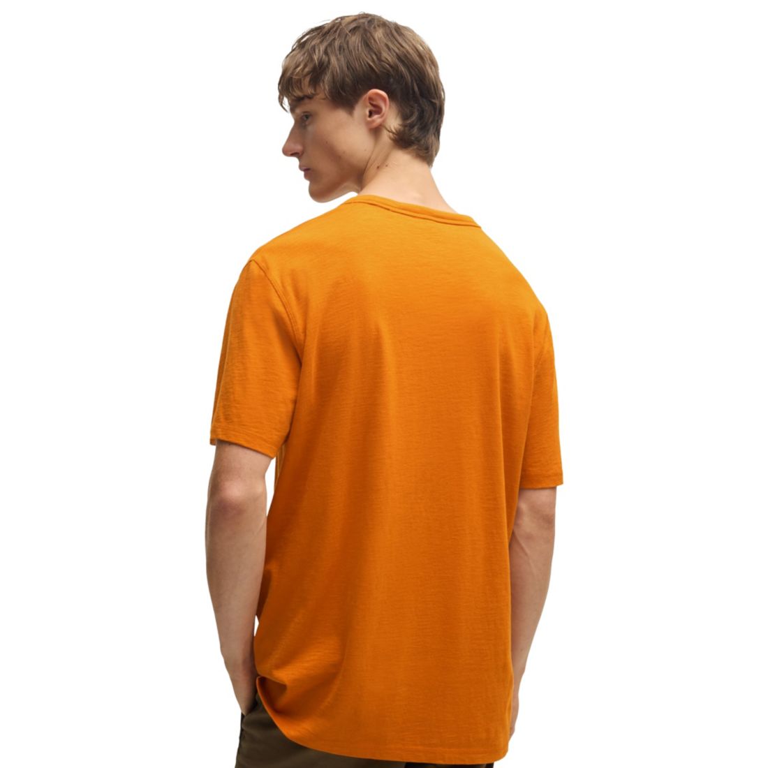 Boss by Hugo Boss Men's Slub-Cotton Logo Detail T-Shirt