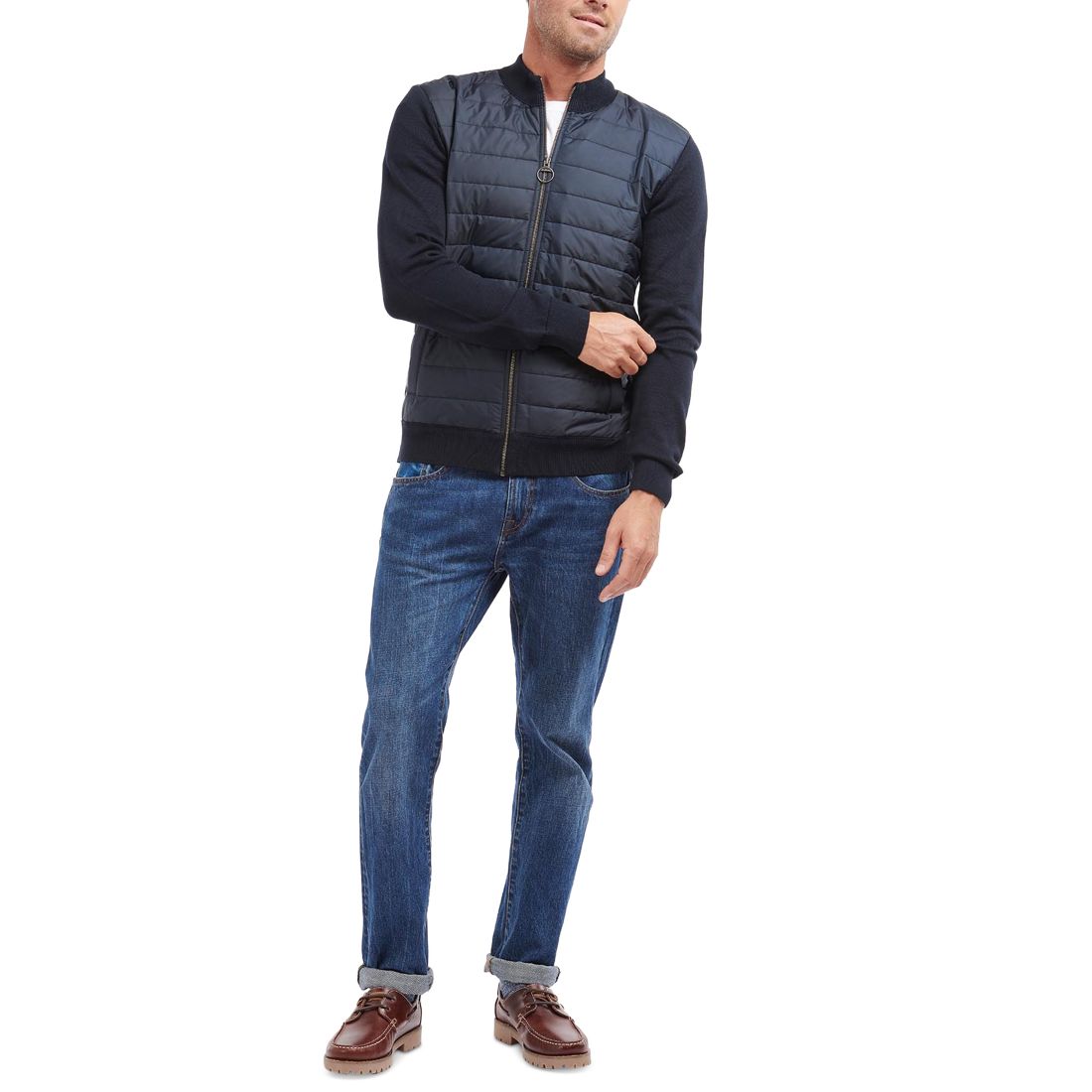 Barbour Men's Carn Baffled Full-Zip Sweater