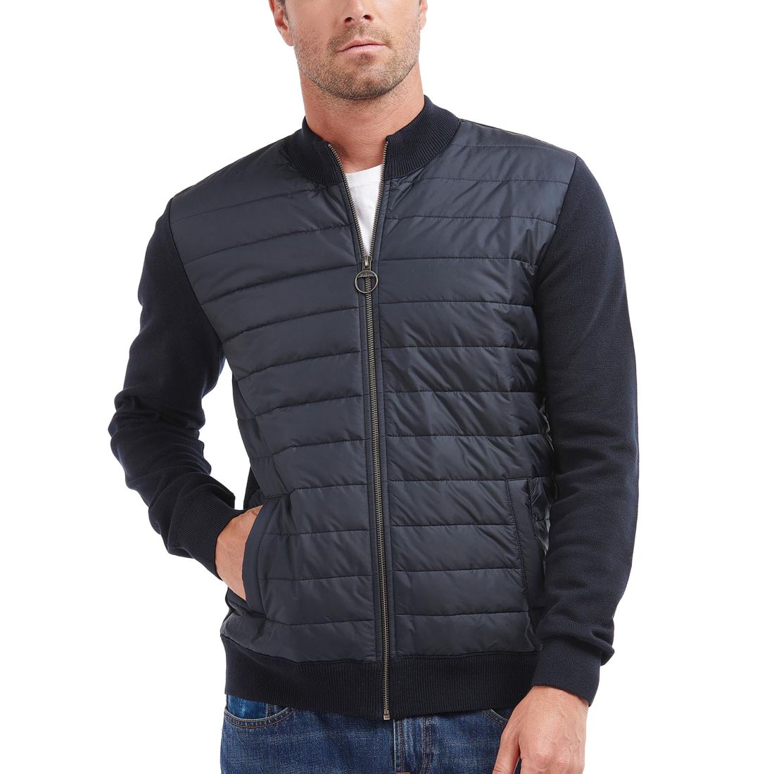 Barbour Men's Carn Baffled Full-Zip Sweater
