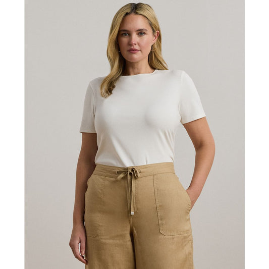 Lauren Ralph Lauren Plus Size Stretch Cotton T-Shirt