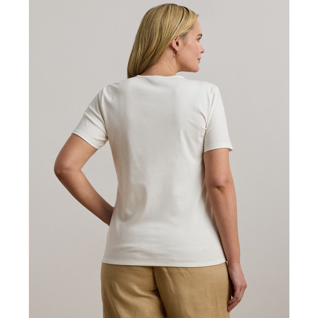 Lauren Ralph Lauren Plus Size Stretch Cotton T-Shirt