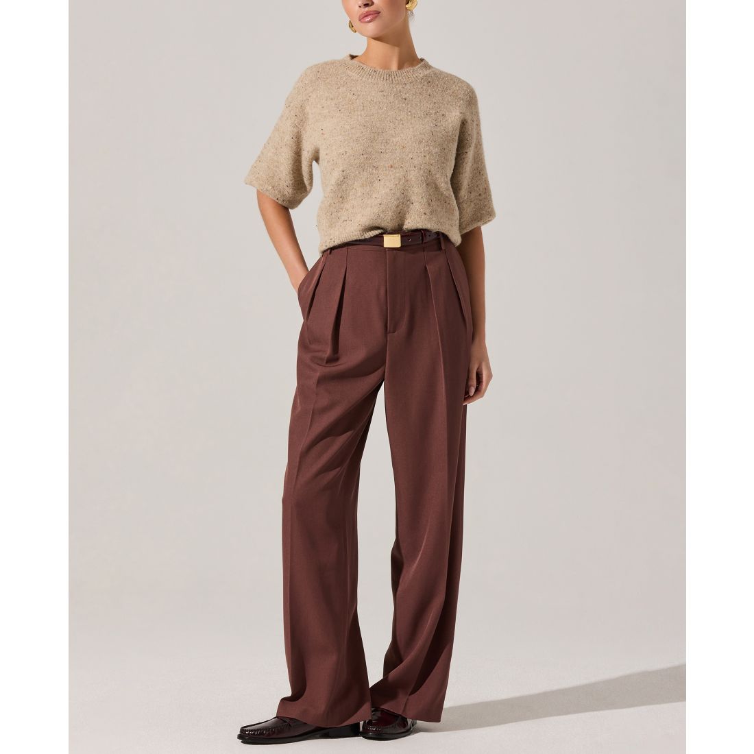 Astr the Label Women's Colette Crew Neck Sweater