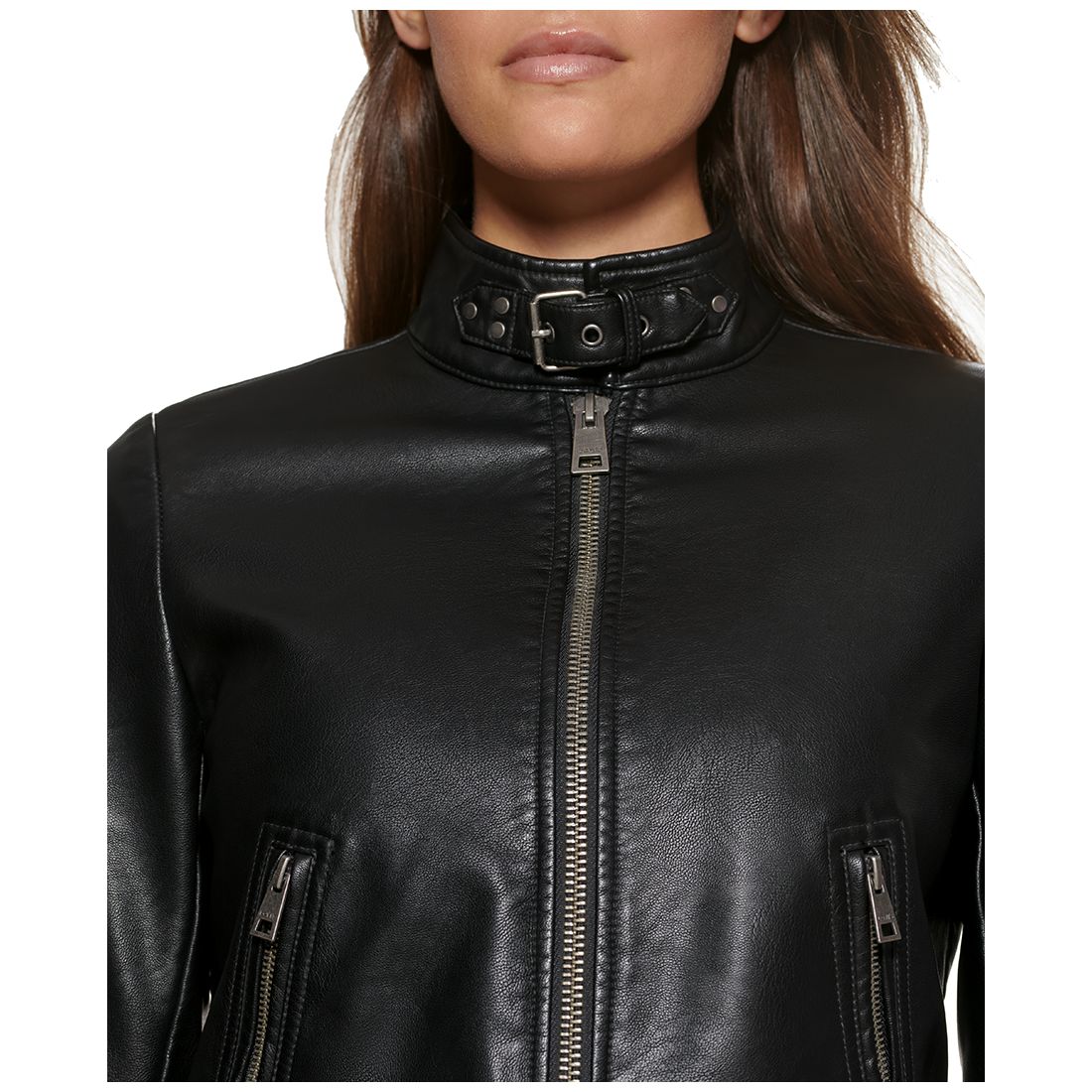 Levi's Women's Faux Leather Latch Collar Racer Jacket