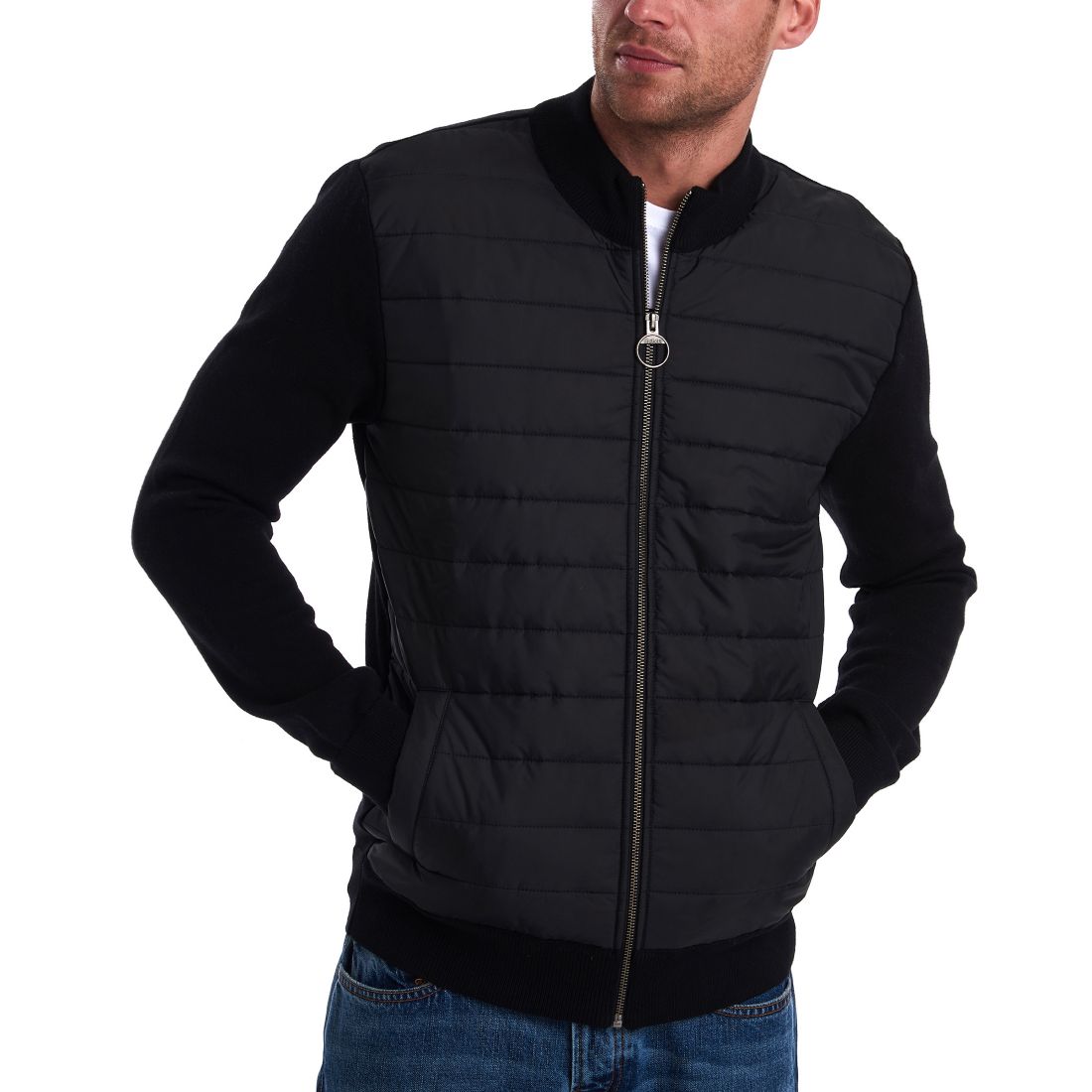 Barbour Men's Carn Baffled Full-Zip Sweater