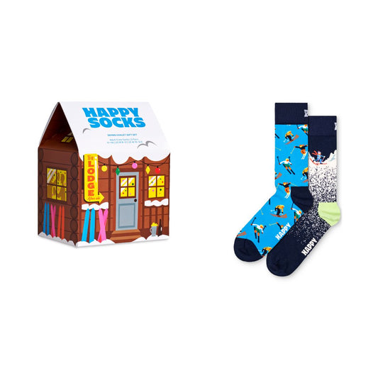 Happy Socks Men's Skiing Chalet Socks Gift Set, Pack of 2