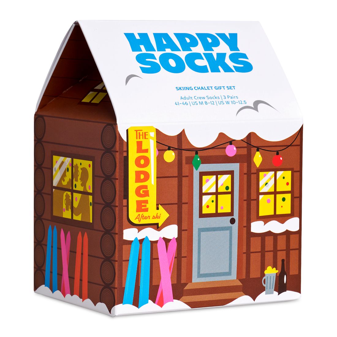 Happy Socks Men's Skiing Chalet Socks Gift Set, Pack of 2
