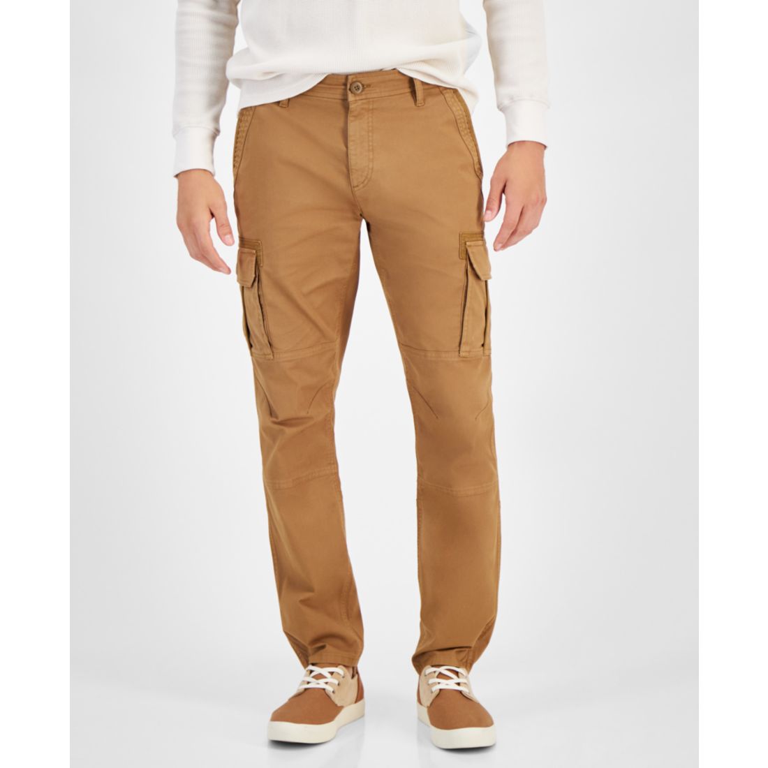 Sun + Stone Men's Garment-dyed Straight-Fit Morrison Tapered Cargo Pants, Created for Macy's