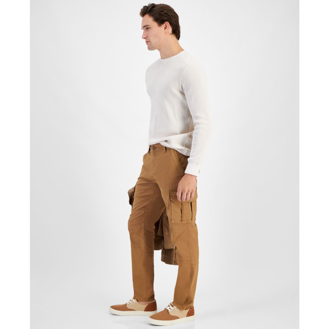Sun + Stone Men's Garment-dyed Straight-Fit Morrison Tapered Cargo Pants, Created for Macy's