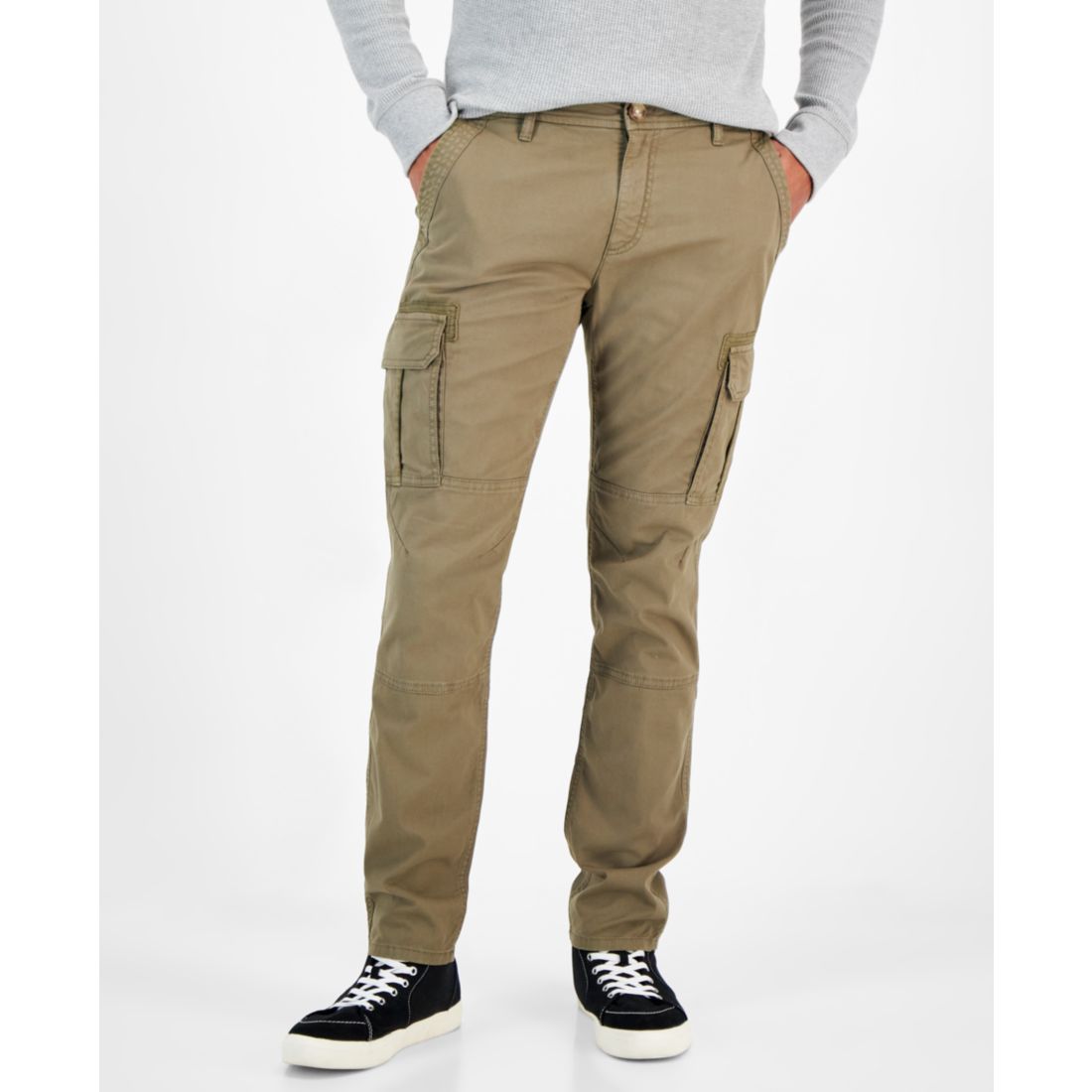 Sun + Stone Men's Garment-dyed Straight-Fit Morrison Tapered Cargo Pants, Created for Macy's