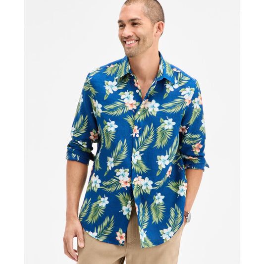 Club Room Men's Amista Floral Linen Shirt, Exclusively at Macy's