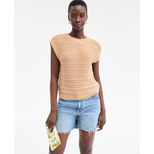 On 34th Women's Textured-Stitch Sleeveless Sweater, Exclusively at Macy's