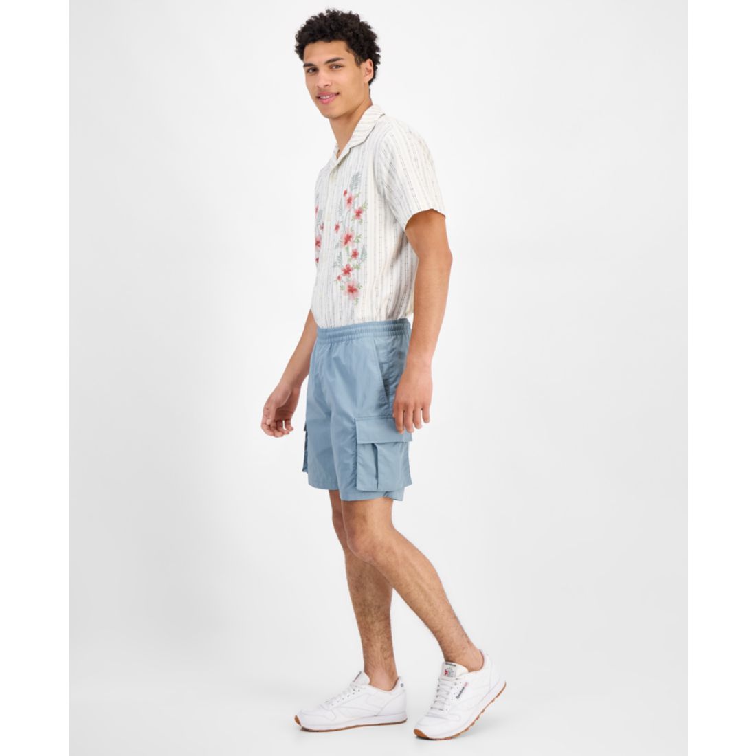Sun + Stone Men's Nylon 7" Cargo Shorts, Exclusively at Macy's