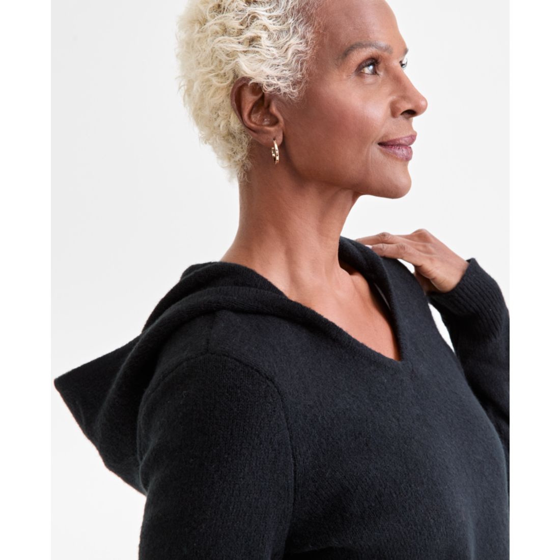 Style & Co Women's Luxsoft Split-Neck Hoodie, Macy's Exclusive