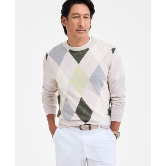 Club Room Men's Regular-Fit Argyle Crewneck Sweater, Macy's Exclusive