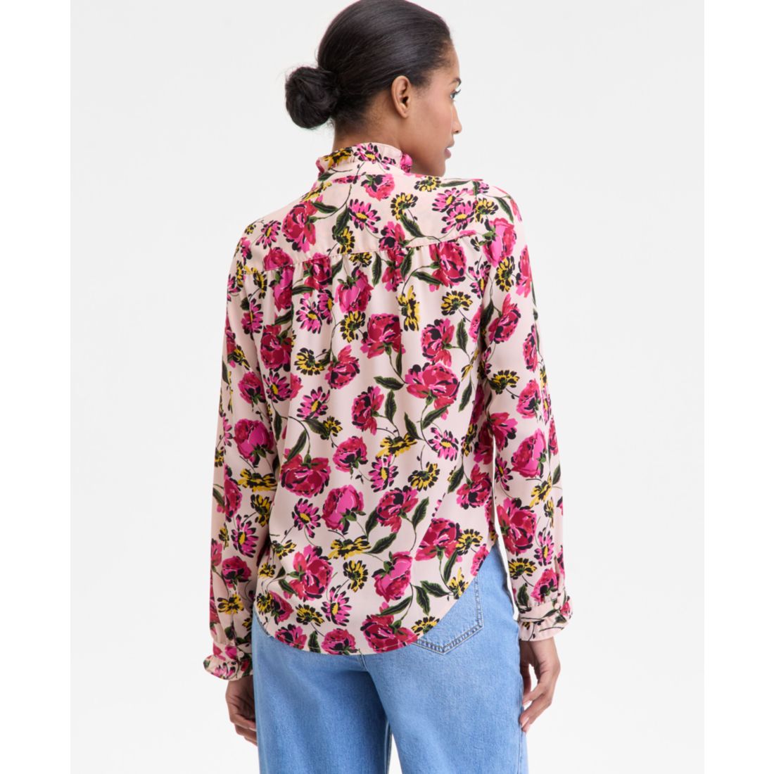 On 34th Women's Ruffle-Trim Split-Neck Blouse, Macy's Exclusive