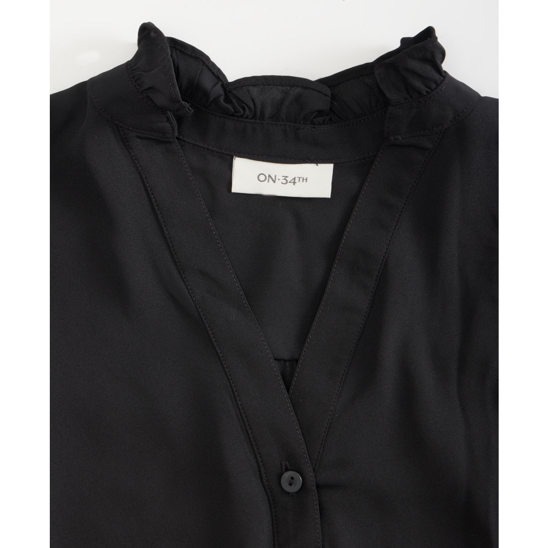 On 34th Women's Ruffle-Trim Split-Neck Blouse, Macy's Exclusive
