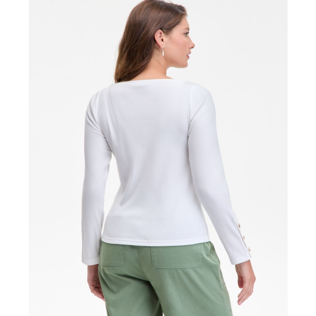 On 34th Women's Button-Cuff Boatneck Top, Macy's Exclusive